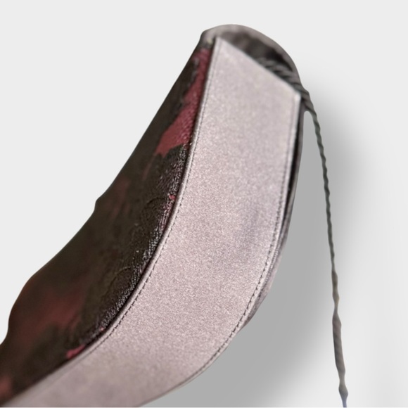 Kurt Geiger x Baldinini 🪢 1980’s VTG Pink and Black Floral Lace Clutch Bag - Picture 8 of 12